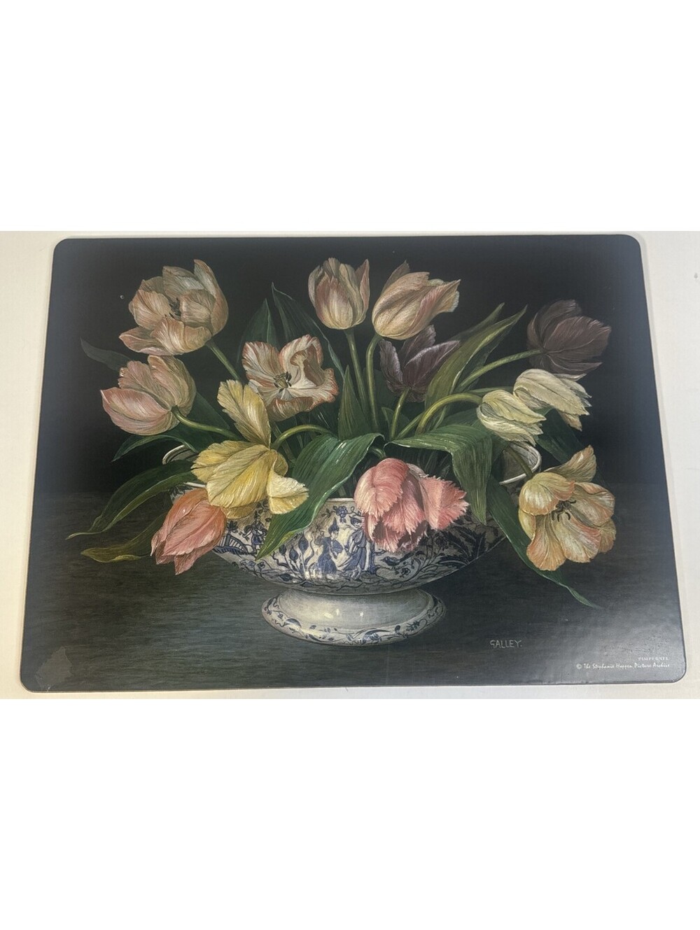 Vintage Pimpernel Placemats Set of 4 Flower Arrangement Cork Back No Box EUC